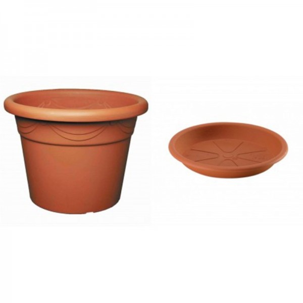 Pot & Sous-Pot Corinto Terracotta