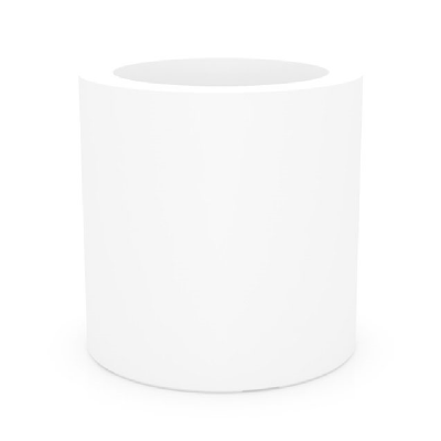 Pot Cylindrique Résine Blanc