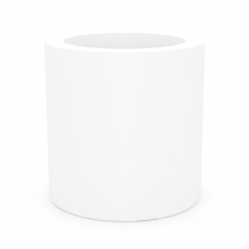 Pot Cylindrique Résine Blanc
