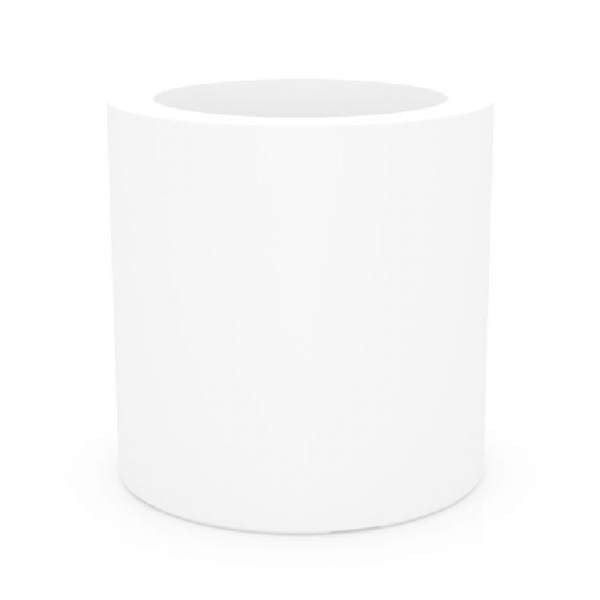 Pot Cylindrique Résine Blanc